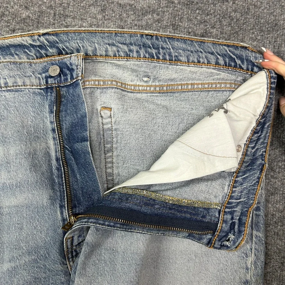 Levi's 541 Straight Jeans Men Blue Denim 5-Pockets Classic Zip Fly - 42X30